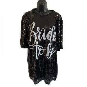 NWT - Bride to Be - Sequin Tunic Dress - One Size Fits All